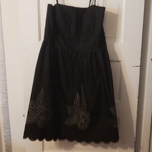 Black Floral Lord + Taylor Dress